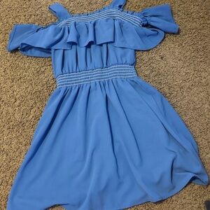 Knitworks Blue Ruffle Kids Dress